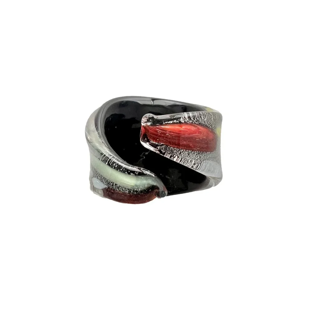 Glass Art Ring Fashion Women‎ Gift Jewelry Accessory